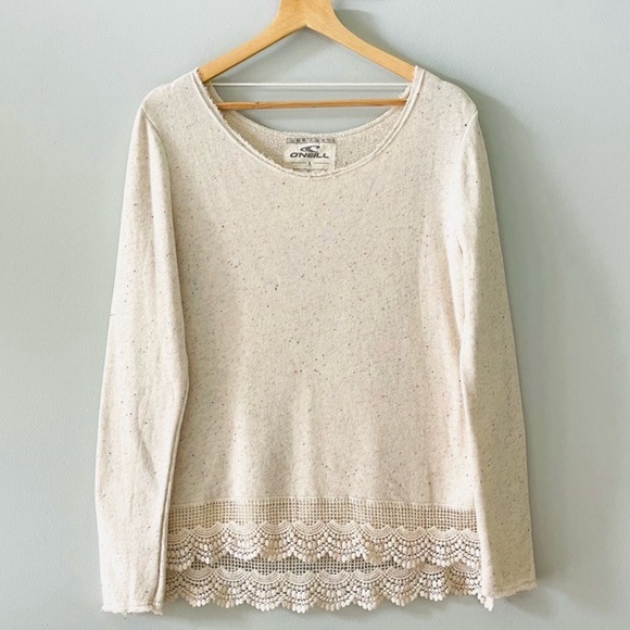 O'Neill Tops - O’Neill Rainbow Sprinkled Crochet Hem Terry Cloth Tunic